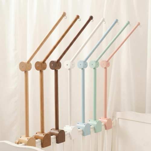 Natural Wood Baby Crib Mobile Hanger Arm: Universal Fit, Walnut Mobile Arm, Baby Mobile, Mobile Baby, Foldable Crib Arm, Beech Wood