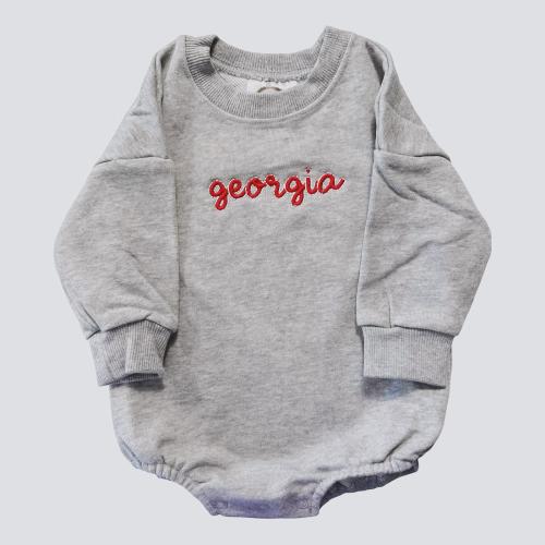 Embroidered Georgia Sweatshirt Bubble