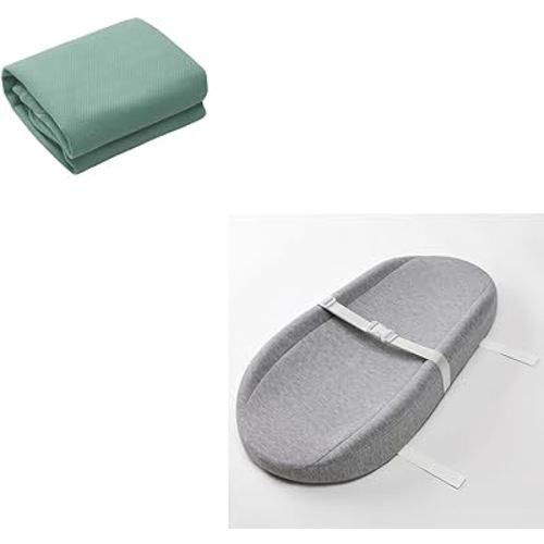 Changing Pad with Gray Cover + Green Pad Cover Only Bundle