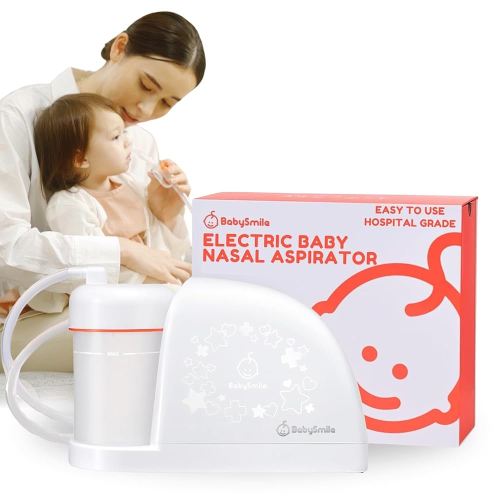 BabySmile Baby Nasal Aspirator BPA Free & 3X Stronger Suction | for Mucus, Snot & Boogers | Easy to Use & Easy to Clean