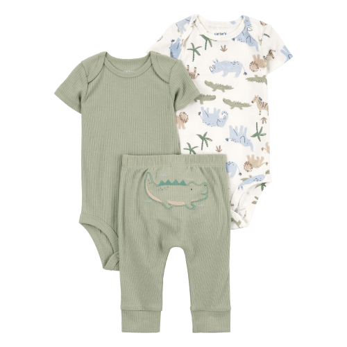 Baby 3-Piece Alligator Bodysuit Pant Set - Green/White - Carter's | Carter's