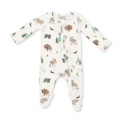 Northern Woodland Animals - 2 Way Zipper Footie – Angel Dear