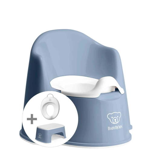 BabyBjorn Multifunctional Potty Training Bundle, Deep Blue/White