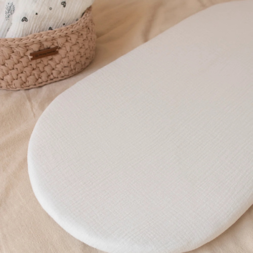 100% Muslin Cotton Fitted Sheets for Anzy Home Moses Baskets