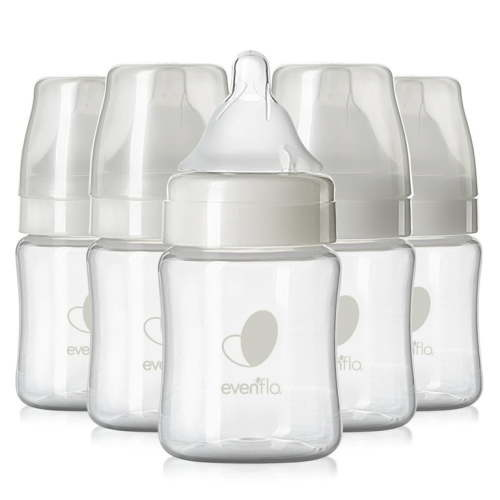 Evenflo Balance Plus Wide Neck Baby Bottles, 5oz Pack of 6, Premium Proflo Venting for Newborn - Infants