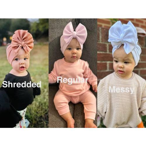 Headwrap bows, solid colored bows, solid colored headwrap bows, large bows, shredded bows, messy bows, shredded wraps, messy wraps