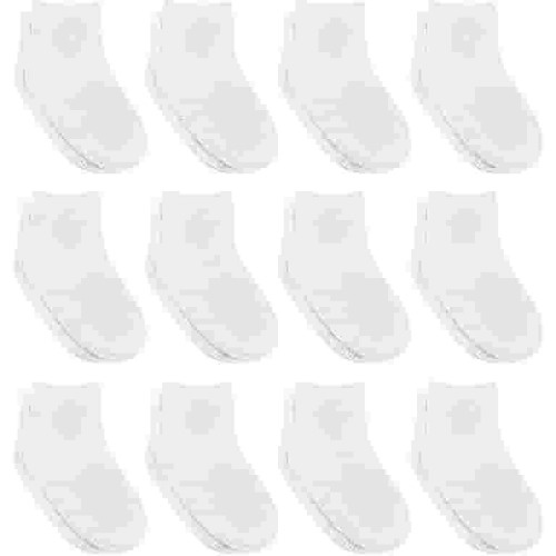 Debra Weitzner Non-Slip Toddler Socks With Grips for Baby Boys and Girls - Anti-Slip Crew Socks for Infant's and Kids, 12 Pairs