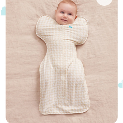 Swaddle Up™ 1.0 TOG Cotton Tan Houndstooth