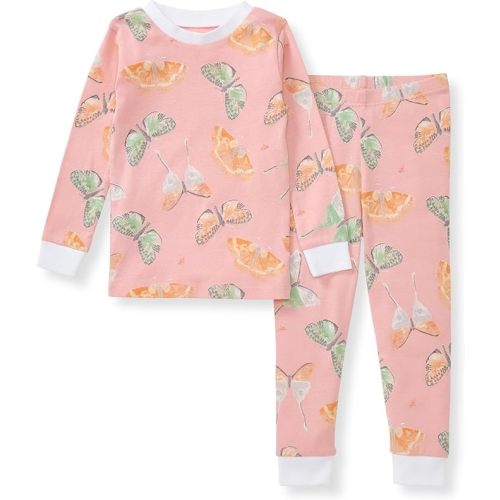Burt's Bees Baby Baby Girls' Pajamas, Tee and Pant 2-Piece Pj Set, 100% Organic Cotton