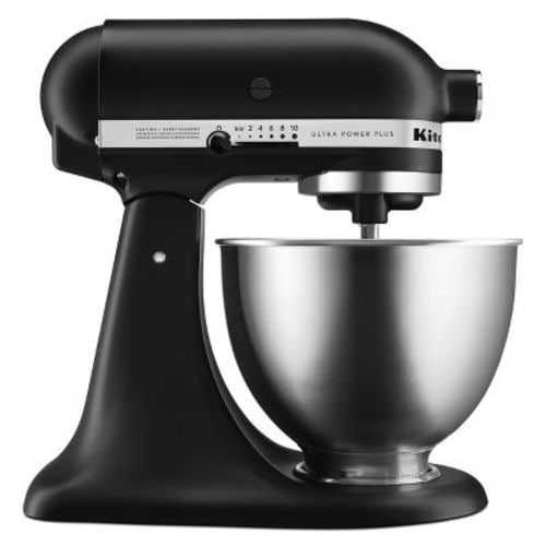 Kitchenaid Ultra Power Plus 4.5qt Tilt-head Stand Mixer - Matte Black Ksm96: 10 Speeds, 300w, Zinc, Nonslip Base