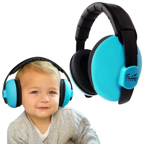Friday 7Care Baby Headphones - Baby Ear Protection, Noise Cancelling Headphones with Adjustable Headband for Ages 0-36 Months, Blue