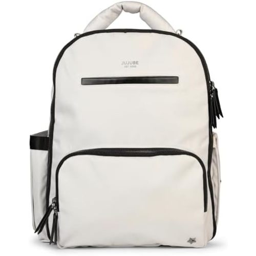 JuJuBe x Witney Carson - New Classic Diaper Bag Backpack with Portable Changing Pad, Stroller Straps, Large Travel Backpack, Carrying Baby Bottles, Wipes, Diapers, Cloud, Mothers Day Gift