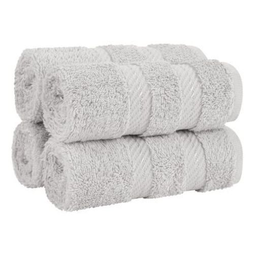 American Soft Linen 100% Cotton Turkish Luxury 4 Piece Washcloth Set, 13x13 inches Washcloth Hand Face Towels for Bathroom and Kitchen Washrags