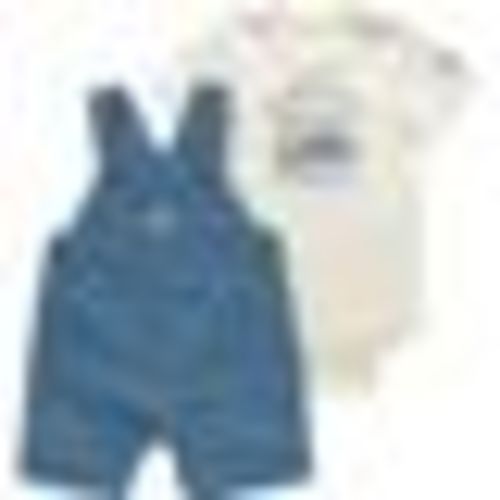 Carhartt Baby Short Sleeve Bodysuit and Canvas Shortall Set