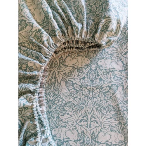 toile teal green Crib Sheet Morris co. READY SHIP Vintage rabbit Baby Bedding Woodland Bunny Baby Bedding Set /Fitted Mini Sheet