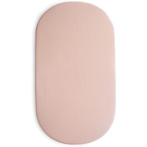 mushie Stretchy & Soft Bassinet Crib Sheet | Fitted 16" x 30" (Blush)