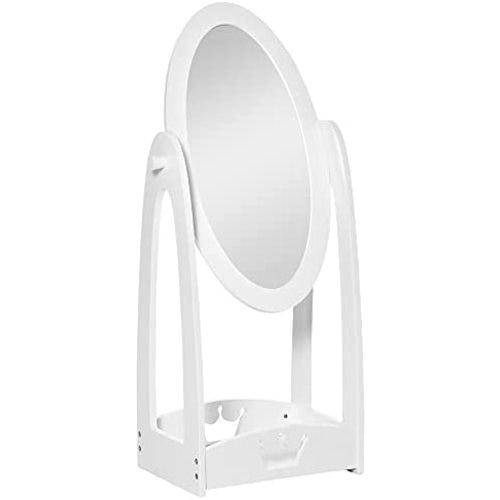 HOMCOM Full Length Mirror for Children, Adjustable to be Viewed from Multiple Angles Dress-up and Make-up, White