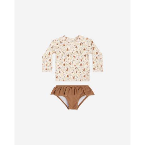 rashguard girls set || flower field