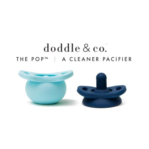 The Pop® in Why So Blue™ + Navy About You™ | Twin Pack of Pacifiers – Doddle & Co®