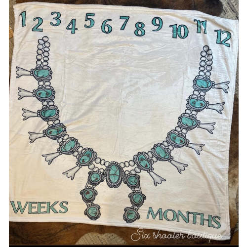 Squash baby milestone blanket