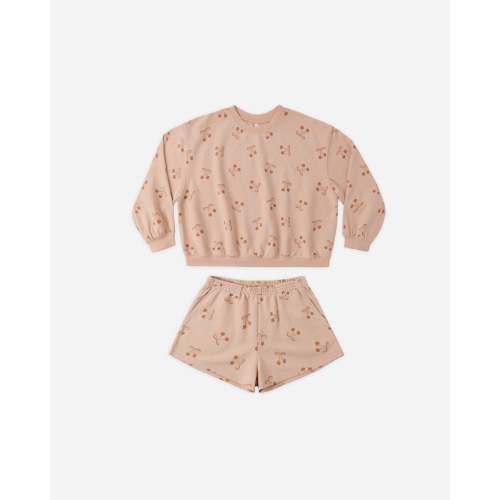 Summer Terry Set Cherry Bows