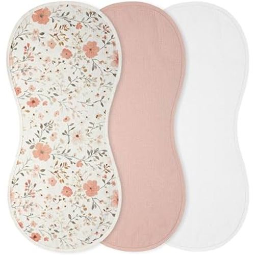 3 Pcs Changing Pad Liners Fits in Peanut Shape Changing Pad Waterproof Diaper Mats Organic Cotton Peanut Mats are Warm on a Baby's Back, Washable Reusable(Fresh Style,White)