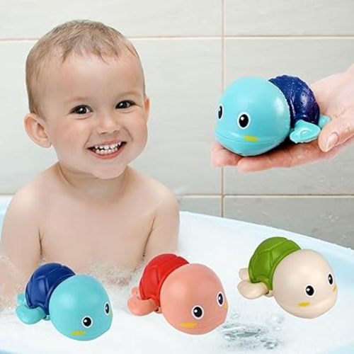 Bath Toys Kids Age 1-3 - Wind up Swimming Turtle Baby Bath Toys Bathtub Toys Toddlers 1-2 2-4 Water Pool Shower Tub Toy Babies Infant 6-9-12-18-24 Months Gifts Present For 1-6 Year Old Boy Girl
