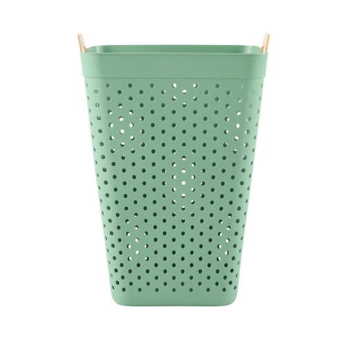 Mainstays Square Flexible Laundry Hamper, Adult, 2-Bushel Capacity, Sage Green