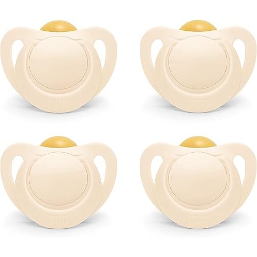 NUK for Nature™ Natural Rubber Pacifier, 4-Pack, Neutral, 0-6M