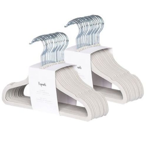 3 Sprouts Kids & Baby Velvet Hangers 30 Pack - Gray