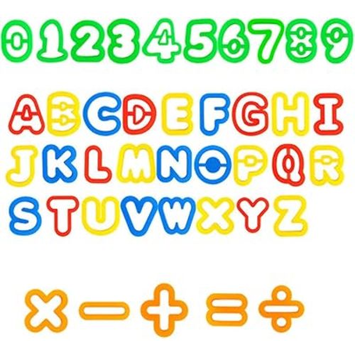 Alphabet & Numbers Dough Cutter Kit,1.5"- 2",Set of 41