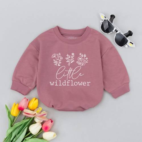 Little Wildflower Baby Bodysuit, Baby Girl Outfit, Boho Baby Girl Clothes, Flower Baby Outfit, Boho Baby Clothes, Baby Shower Gift Girl
