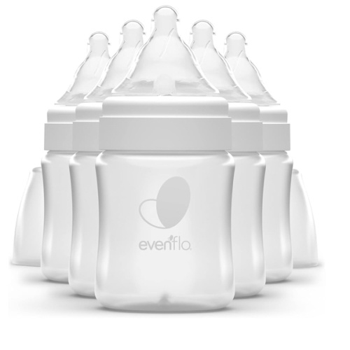 Evenflo Feeding Premium Proflo Venting Balance Plus Wide Neck Baby, Newborn and Infant Bottles - Developed by Pediatric Feeding Specialists - 5 Ounce (Pack of 6)