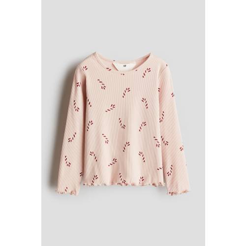 PRINTED JERSEY TOP, Light pink/Candy Canes - size 2T (1.5-2Y)