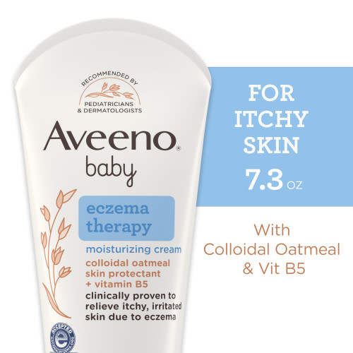 Aveeno Baby Eczema Therapy Moisturizer, Soothing Relief with Natural Colloidal Oatmeal, Daily Moisture Cream, 7.3 oz