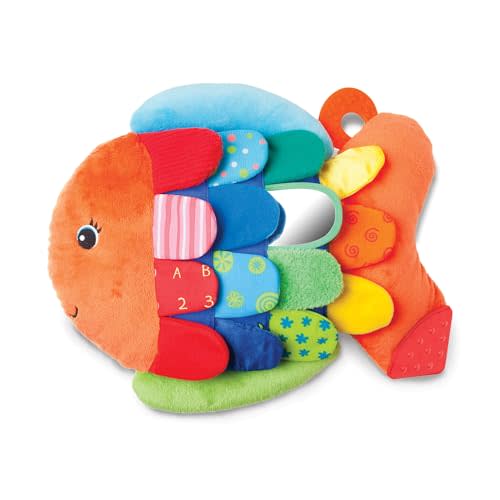 Melissa & Doug Ks Kids, Flip Fish Stuffed Animal, Soft Baby Book, Multi-Textured Squeaking & Crinkling Infant Sensory Toys for Babies with Baby Mirror, Tummy Time Toys for Infants Ages 09 Months