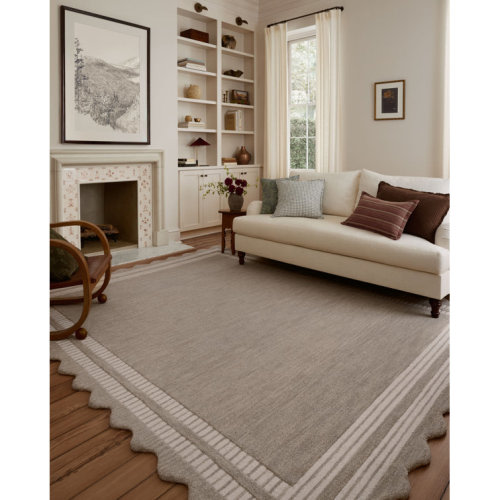 Chris Loves Julia x Loloi Scottie Fog / Ivory Area Rug