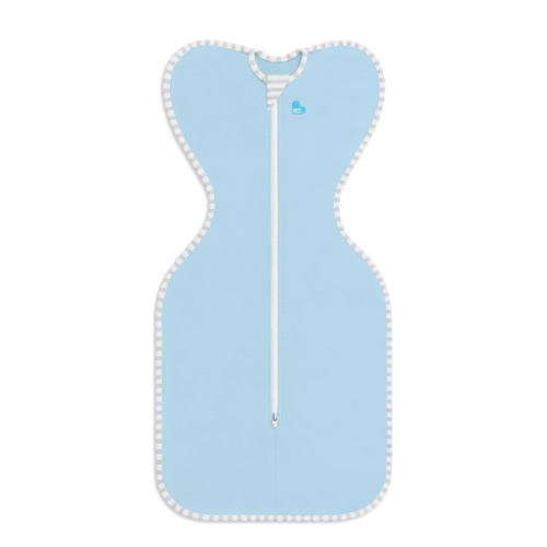 Love to Dream Swaddle, Baby Sleep Sack, Swaddle Up Self-Soothing Swaddles for Newborns, Get Longer Sleep, Snug Fit Helps Calm Startle Reflex, Lite 0.2 Tog, 5-8.5 lbs, Blue