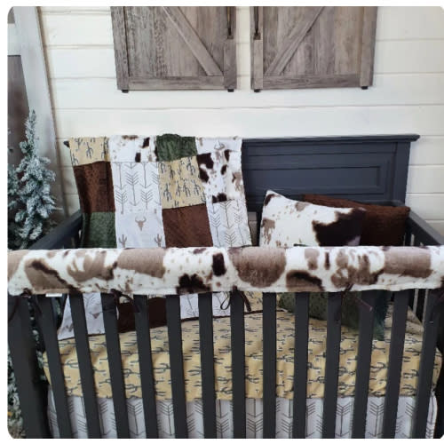 Cactus and Brown Sugar Cow Western Boy Crib Bedding – DBC Baby Bedding Co