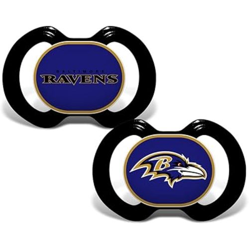 BabyFanatic Pacifier 2-Pack - NFL Baltimore Ravens - Officially Licensed League Gear