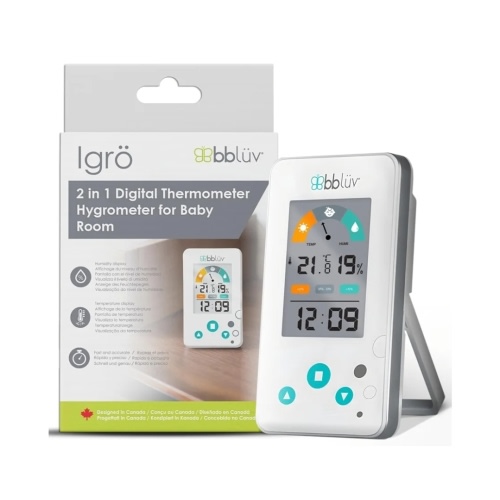 Igrö-2-in-1 Digital Thermometer//Hygrometer | Snuggle Bugz | Canada's Baby Store