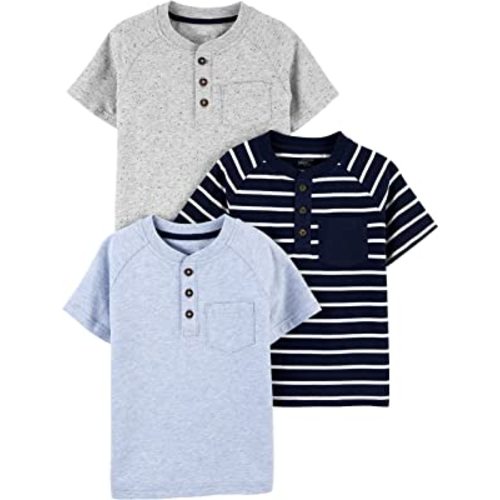 Ezra- Simple Joys by Carter's Baby Boys' 3-Pack Short-Sleeve Tee Shirts
