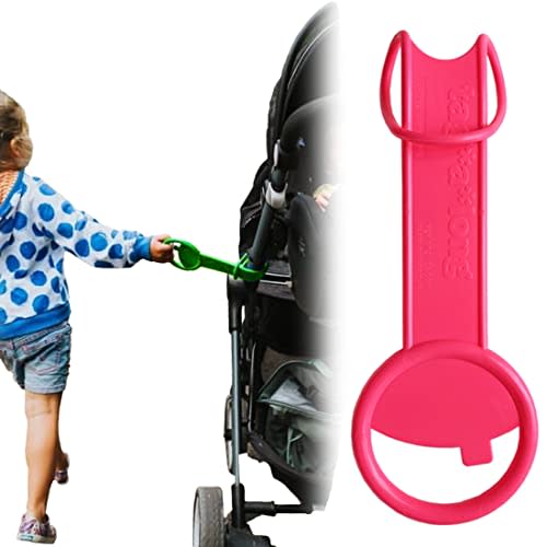 Tagalong Stroller Accessory for Child Safety | Toddler Must Have to Keep Kids Close | Toddler Travel Accessory - Links to Strollers, Backpacks, Shopping Carts - Disney Trip Essential - Pink Tag