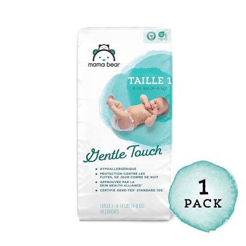 Amazon Brand - Mama Bear Gentle Touch Diapers, Size 1, 50 Count