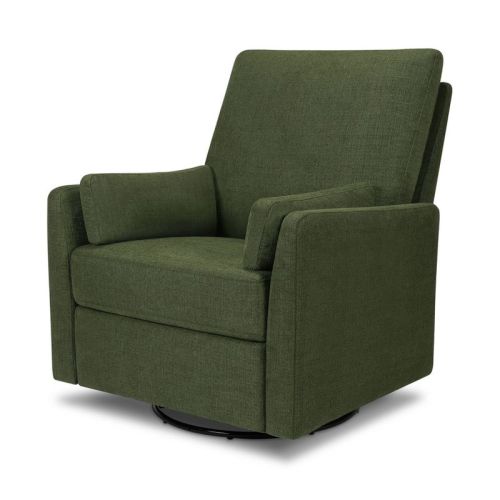 Carter's By Davinci Ethan Swivel Recliner - Performance Forest Green Linen