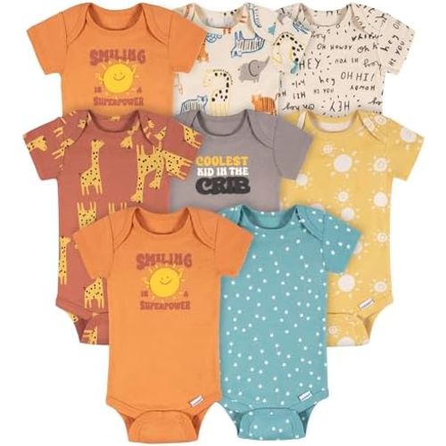 Onesies Brand unisex-baby 8-pack Short Sleeve Mix & Match Bodysuits