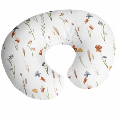 Watercolor Floral Garden Sage Green Collection Nursing Breastfeeding Pillow Cover