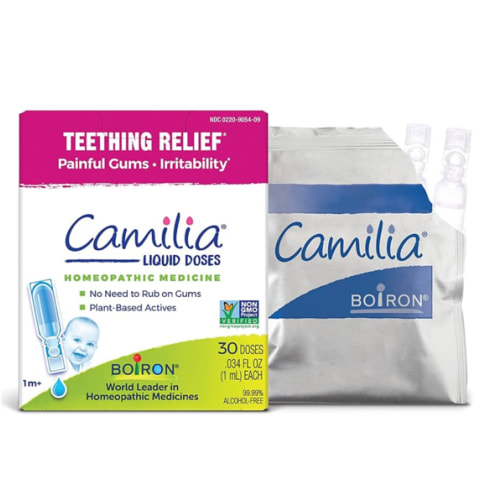 Boiron Camilia Teething Drops for Daytime and Nighttime Relief of Painful or Swollen Gums and Irritability in Babies - 30 Count