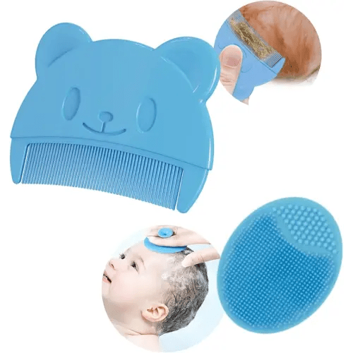 Pack of 2 Baby Comb and Bath Brush for Milk Scab, Newborn Hair Comb, Soft Massage Brush Hair Brush, Scab Comb, Comb Against Milk Scab Baby Removal Child (Blue - Comb and Brush) : Amazon.de: Baby Products