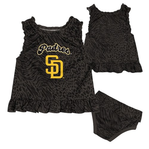 Infant San Diego Padres  Black Playground Dress & Bloomers Set